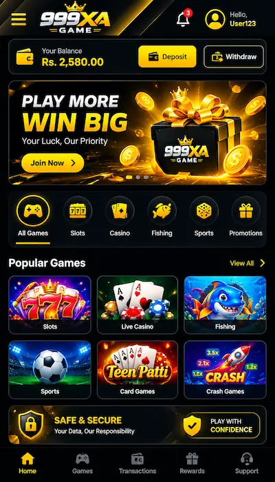 999XA Game Dashboard Image