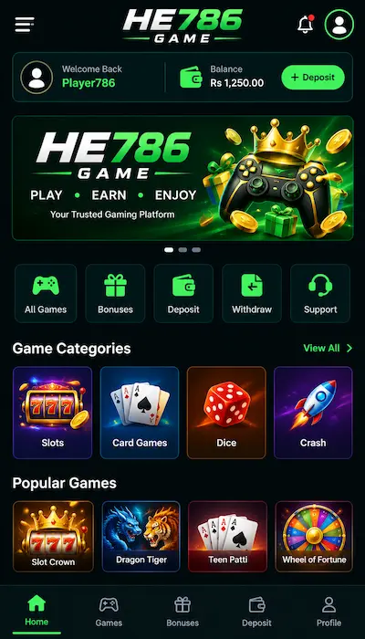 HE786 Game Dashboard Image