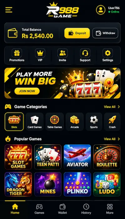R988 Game Dashboard Image